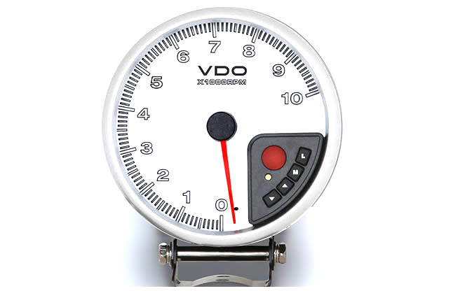 VDO Tachometer White Gauge